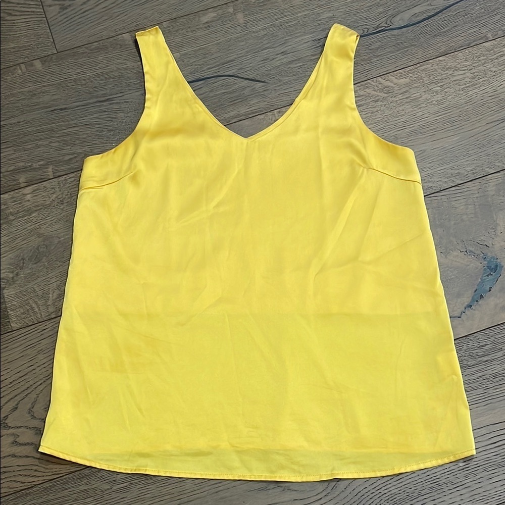 Yellow Sleeveless Women's Tank Top Lined